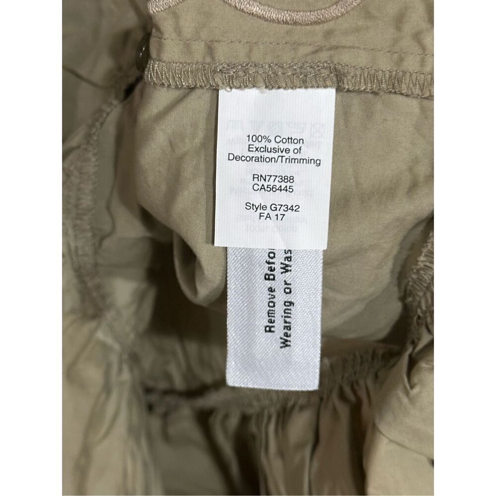 Women’s Madewell Embroidered Cutout Peplum Tank Top Tan Size XXS - Picture 5 of 5